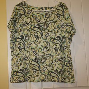 Talbots Short Sleeve Scallop Neck Tee 2X